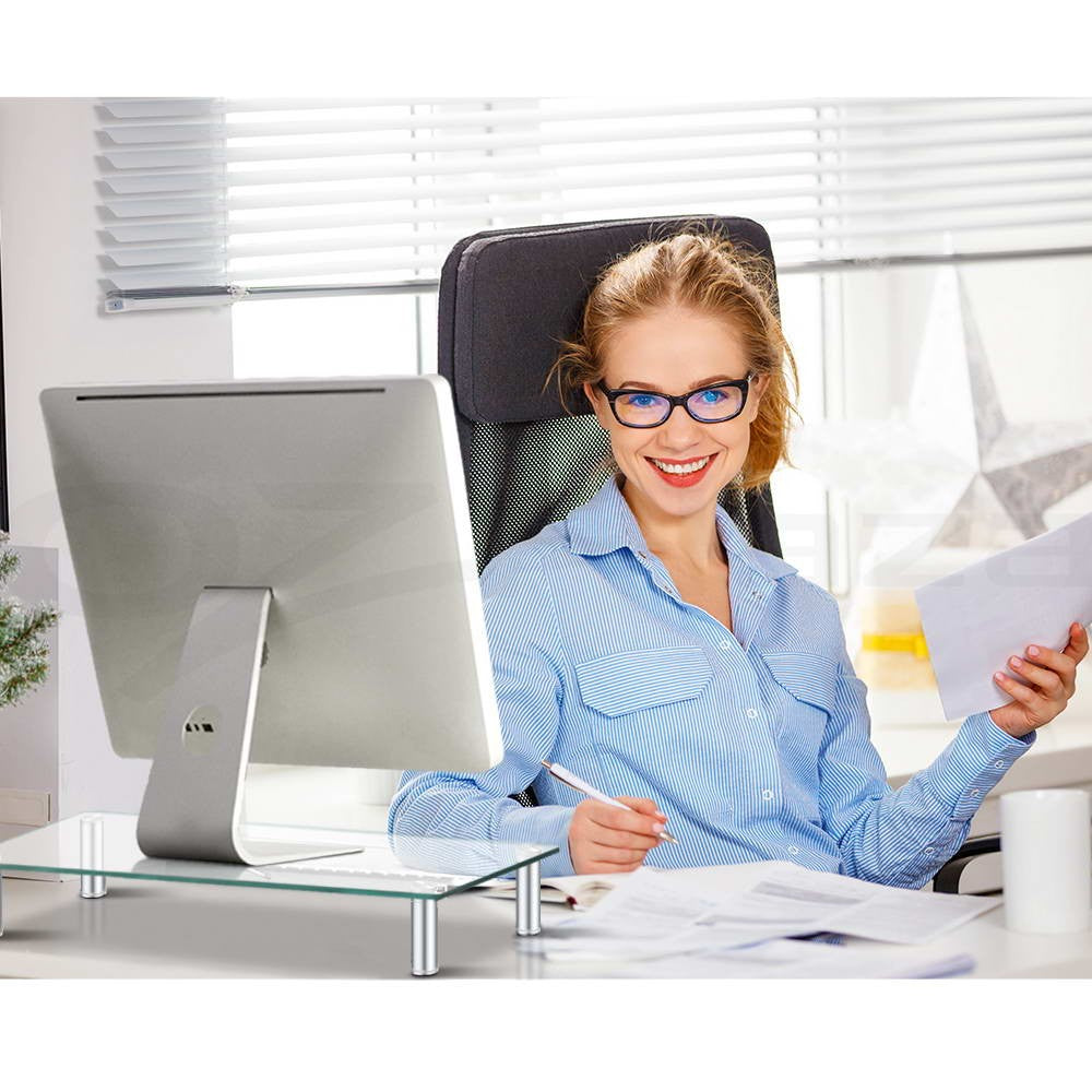 Artiss Monitor Stand Riser with Height Adjustable Laptop Printer Display Shelf