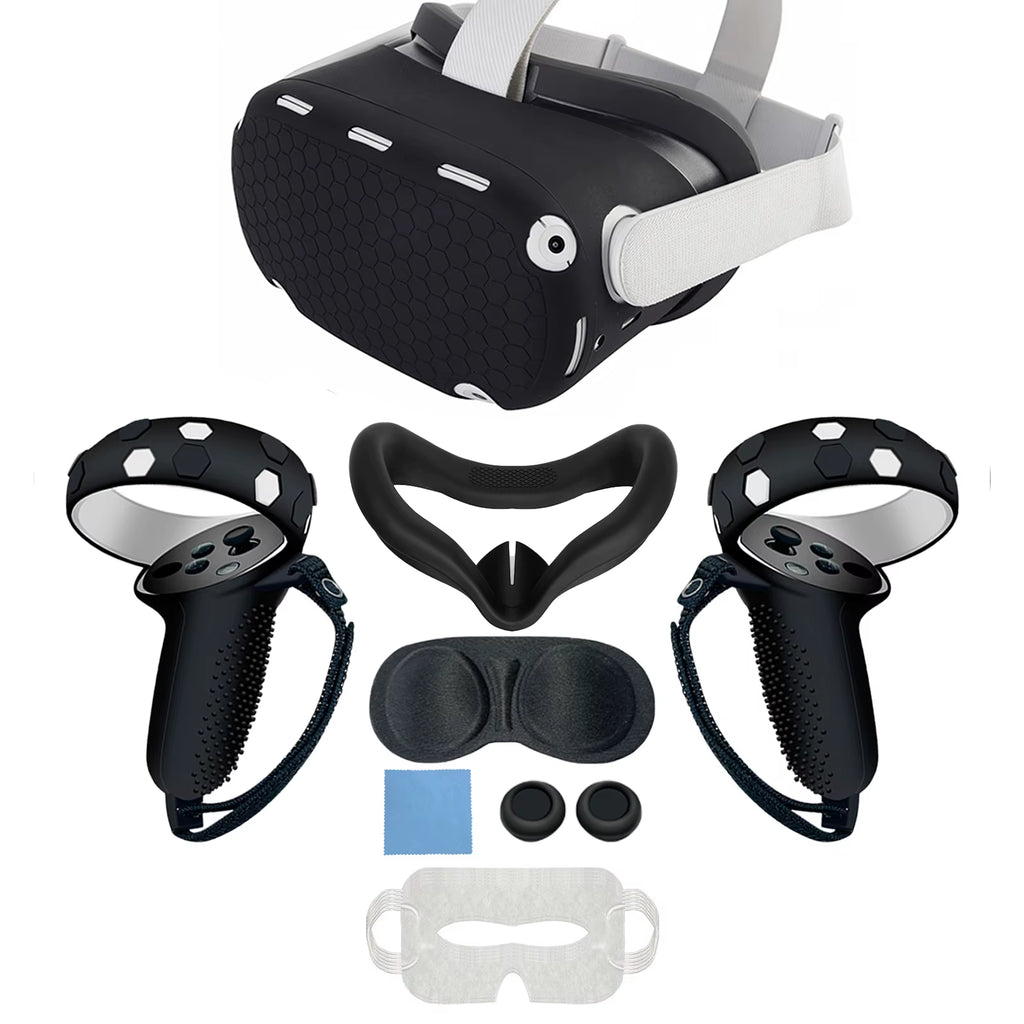 Silicone Protective Cover Shell Case for  for Quest2 VR Headset Head Face Cover Eye Pad Handle Grip VR Accessories