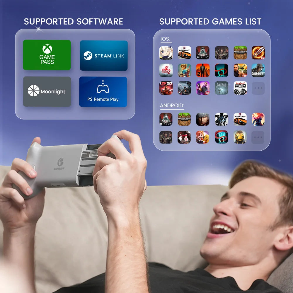 Gamesir G8 Galileo Cellphone Gamepad Game Controller with  Effect Joystick for Iphone 15 Android Mobile Phone Cloud Gaming