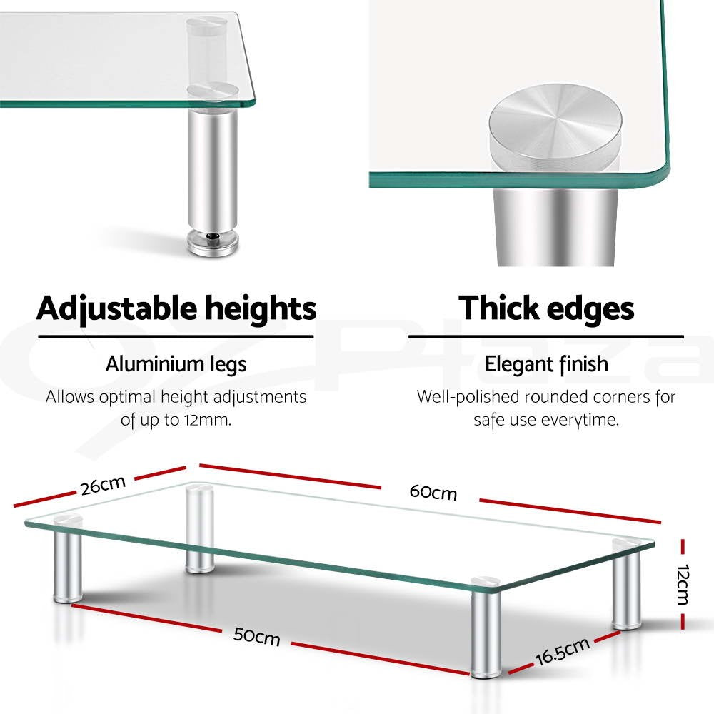 Artiss Monitor Stand Riser with Height Adjustable Laptop Printer Display Shelf