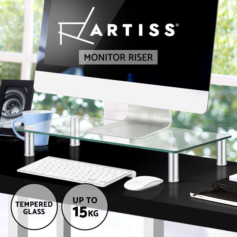 Artiss Monitor Stand Riser with Height Adjustable Laptop Printer Display Shelf