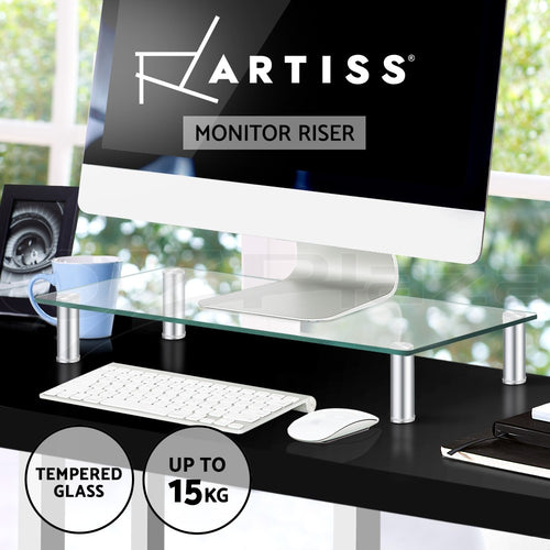Artiss Monitor Stand Riser with Height Adjustable Laptop Printer Display Shelf