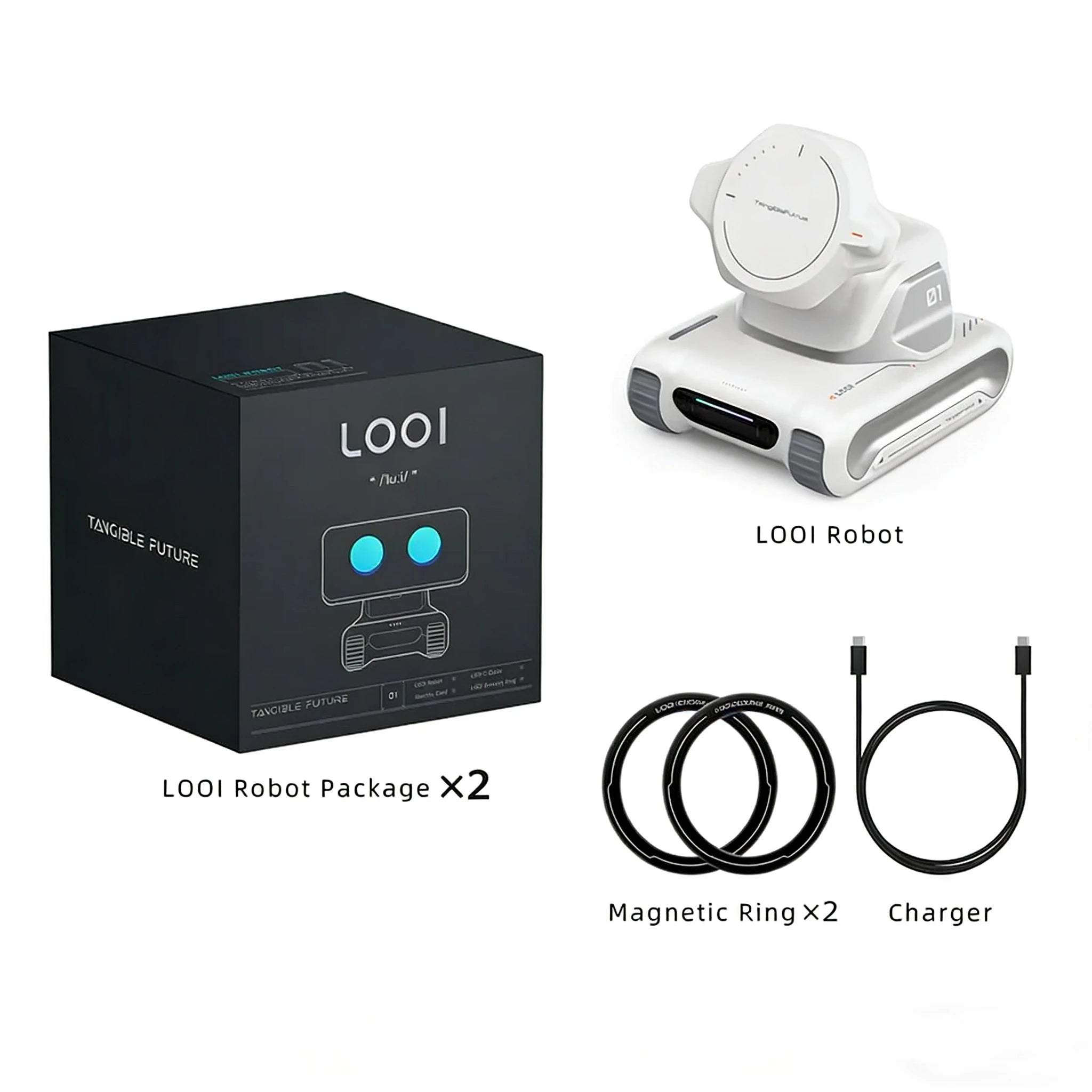 Looi Robot Smartphone Looi Robot Chatgpt Large Model English Voice Dialogue Visual Recognition Interactive Smart Toy Gift