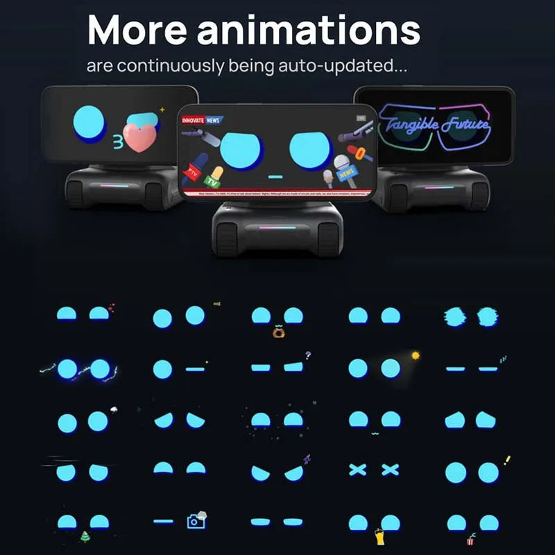 Looi Robot Smartphone Looi Robot Chatgpt Large Model English Voice Dialogue Visual Recognition Interactive Smart Toy Gift
