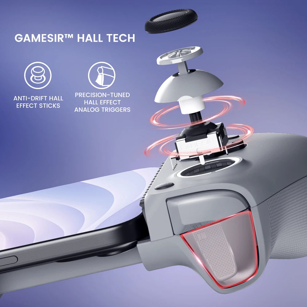 Gamesir G8 Galileo Cellphone Gamepad Game Controller with  Effect Joystick for Iphone 15 Android Mobile Phone Cloud Gaming