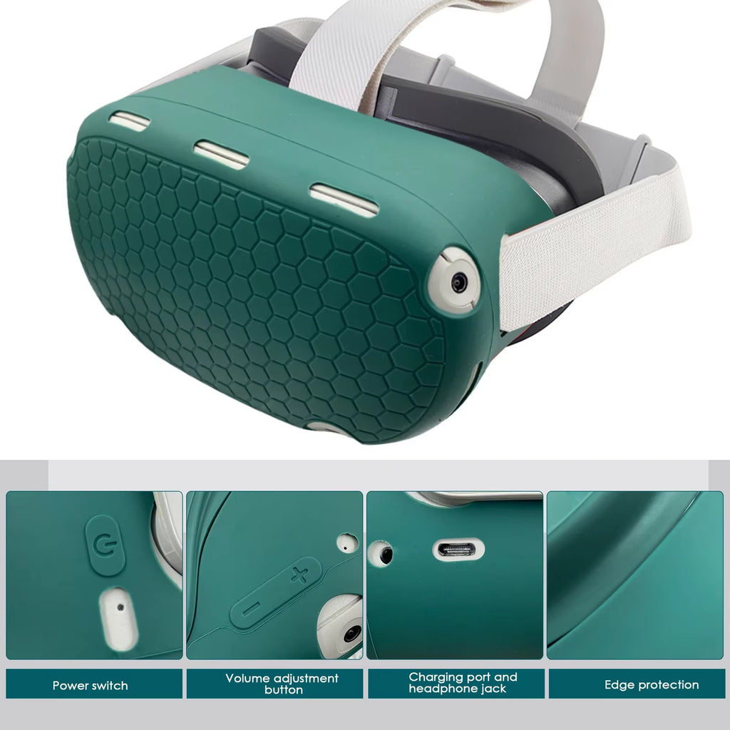 Silicone Protective Cover Shell Case for  for Quest2 VR Headset Head Face Cover Eye Pad Handle Grip VR Accessories