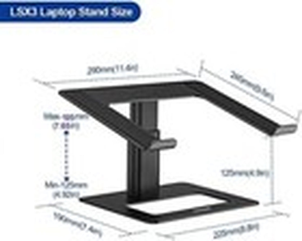Aluminum Laptop Stand, Ergonomic Adjustable Notebook Stand, Riser Ho