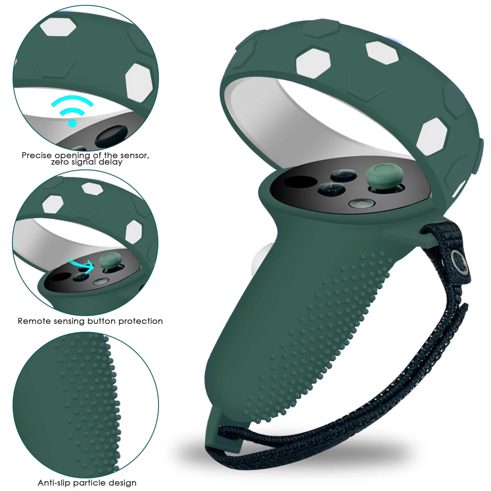 Silicone Protective Cover Shell Case for  for Quest2 VR Headset Head Face Cover Eye Pad Handle Grip VR Accessories