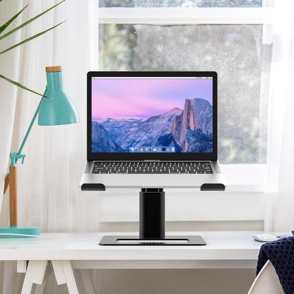 Aluminum Laptop Stand, Ergonomic Adjustable Notebook Stand, Riser Ho