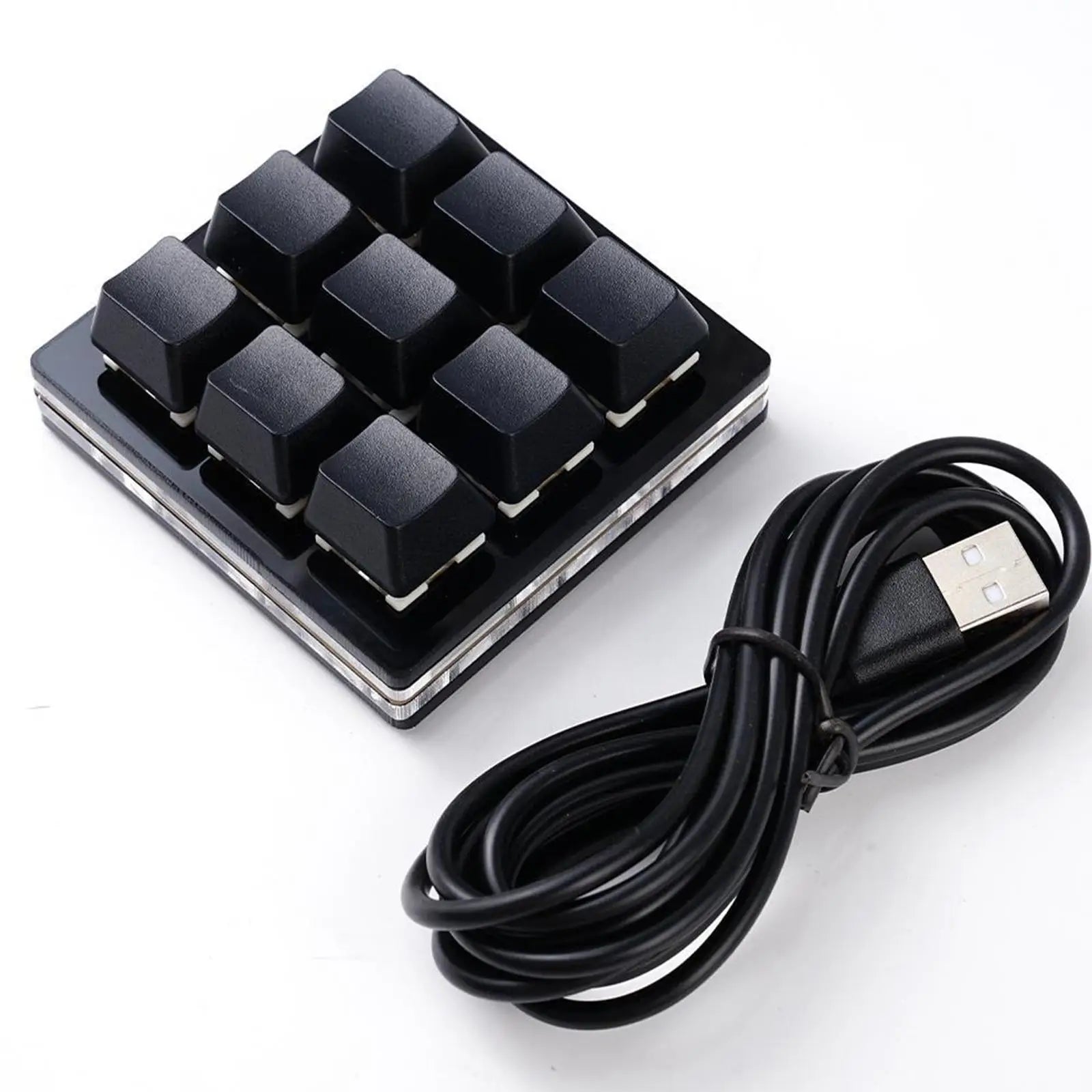 Mini Keyboard 9 Keys Macro Keyboard Programmable Keyboard RGB Mechanical Games Keyboard DIY Copy Paste Custom Shortcut Keys